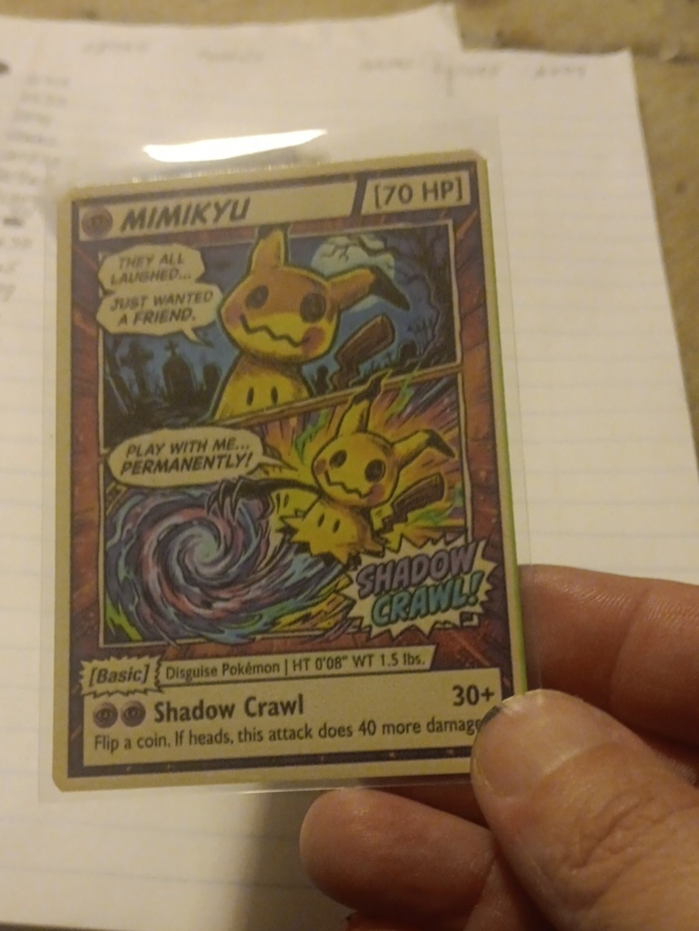Mimikyu Pokémon Card - Yellow Illustration Collectible